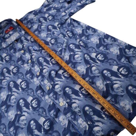 Vintage Y2k Alberto Bandit Allover Icon Print Button Down Shirt - Picture 8 of 8